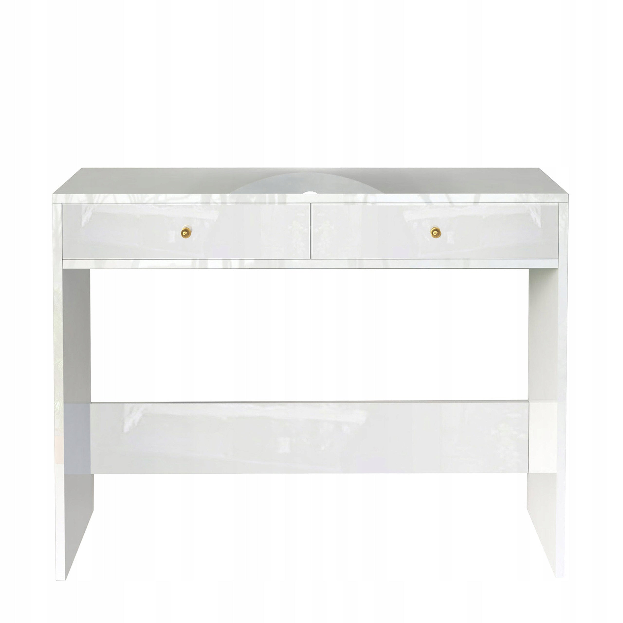 MODERN CONSOLE DESK FOR OFFICE LIVING ROOM STYLE GLAMOUR WHITE GLOSS GOLD EAN (GTIN) 5906079811361