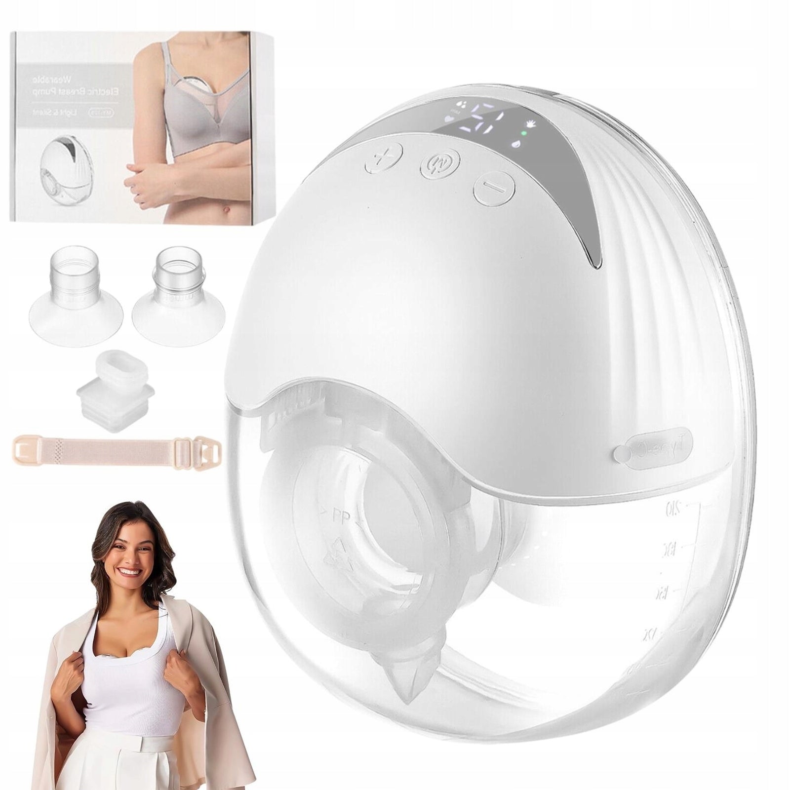 MODERN ELECTRIC BREAST PUMP 4 MODES 12 LEVELS OF ADJUSTMENT WHITE 1200MAH