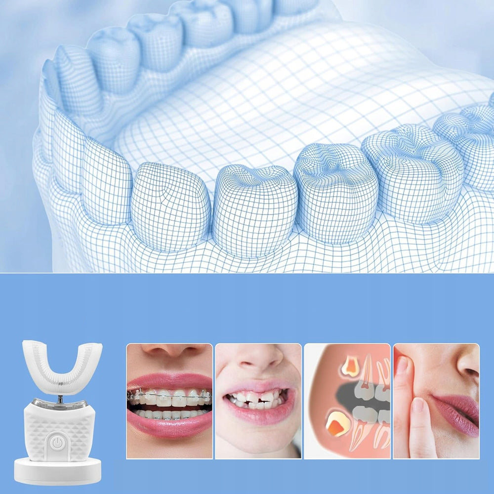 MODERN ELECTRIC TOOTHBRUSH WITH BLUE LIGHT THREE MODES IPX7 Packaging status original