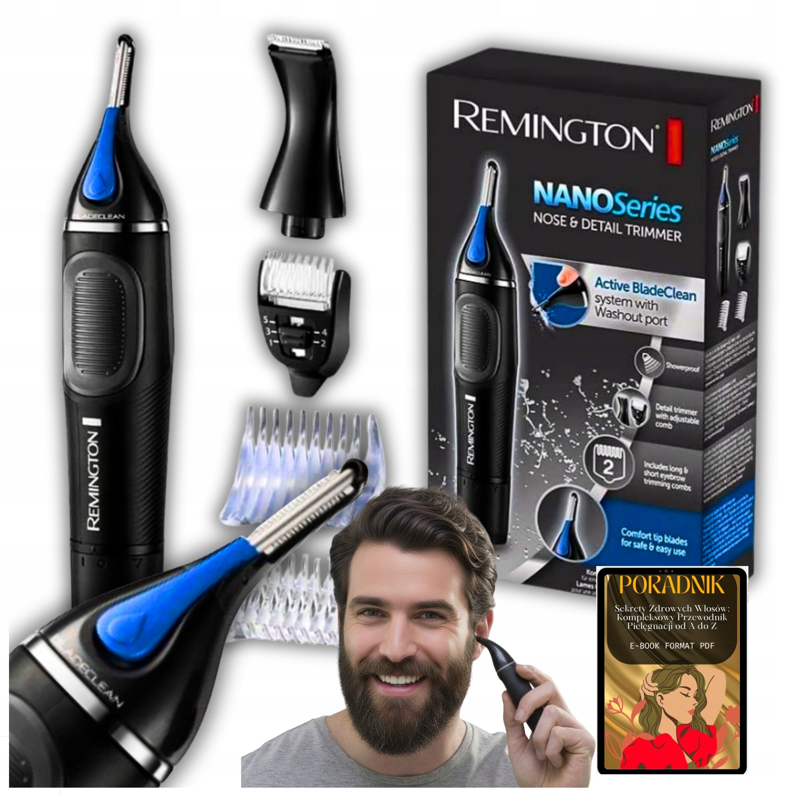 MODERN EYEBROW NOSE TRIMMER NOSE HAIR CLIPPER SET 4 IN 1