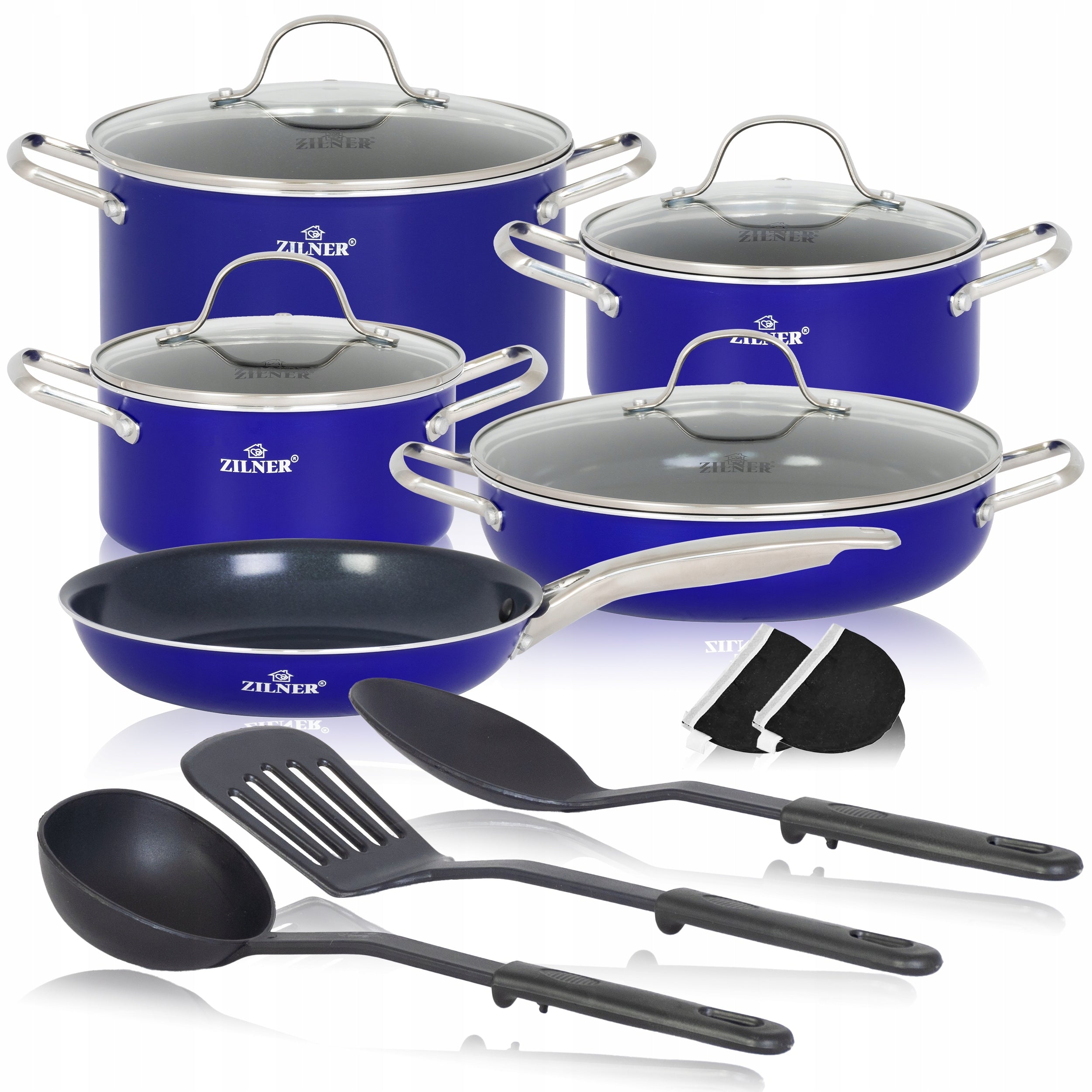MODERN SET OF POTS ZILNER BLUE 14 EL 8136