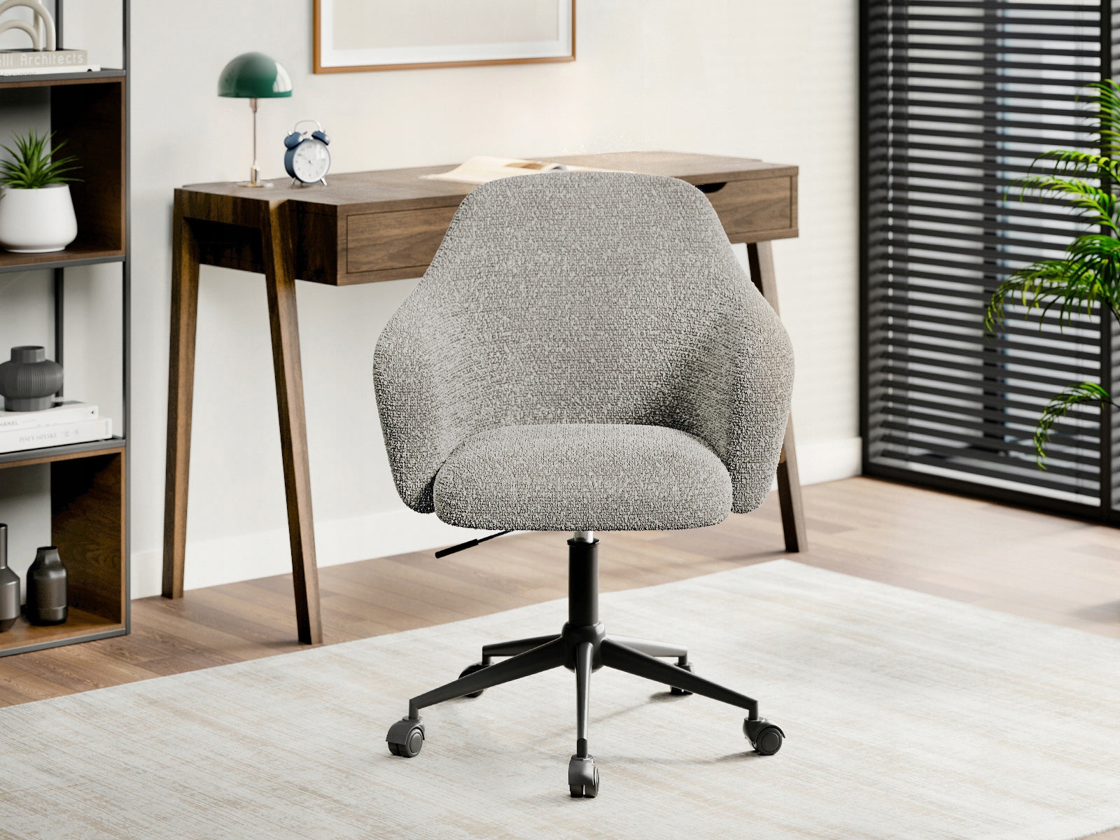 MODERN SWIVEL OFFICE CHAIR WITH HEIGHT ADJUSTMENT GREY LILLY BLACK Manufacturer code 5907698646488