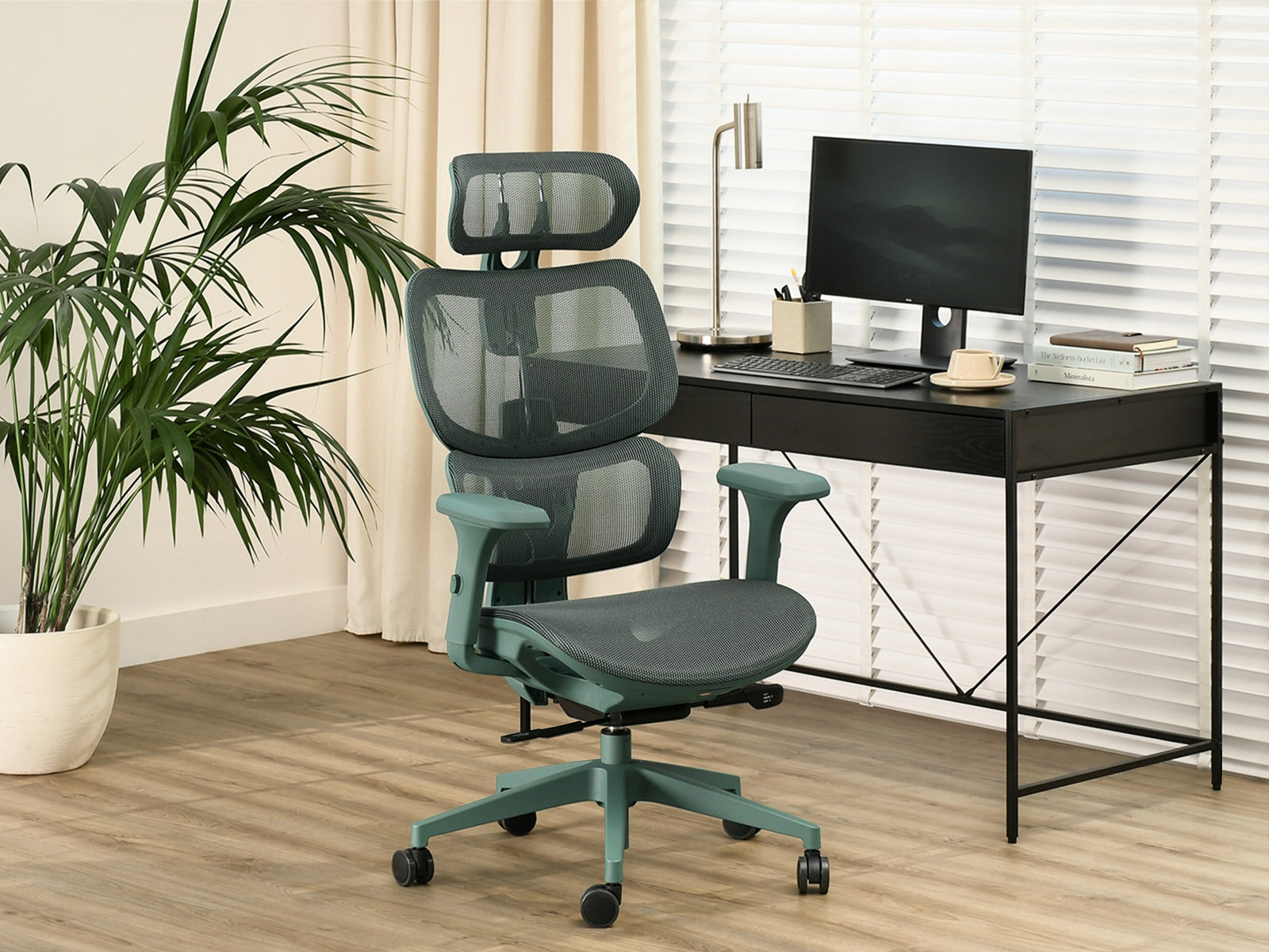 MODERN WORK CHAIR HANOI GREEN ERGOHUMAN ROCKING ARMRESTS 4D Brand Mebel-Partner