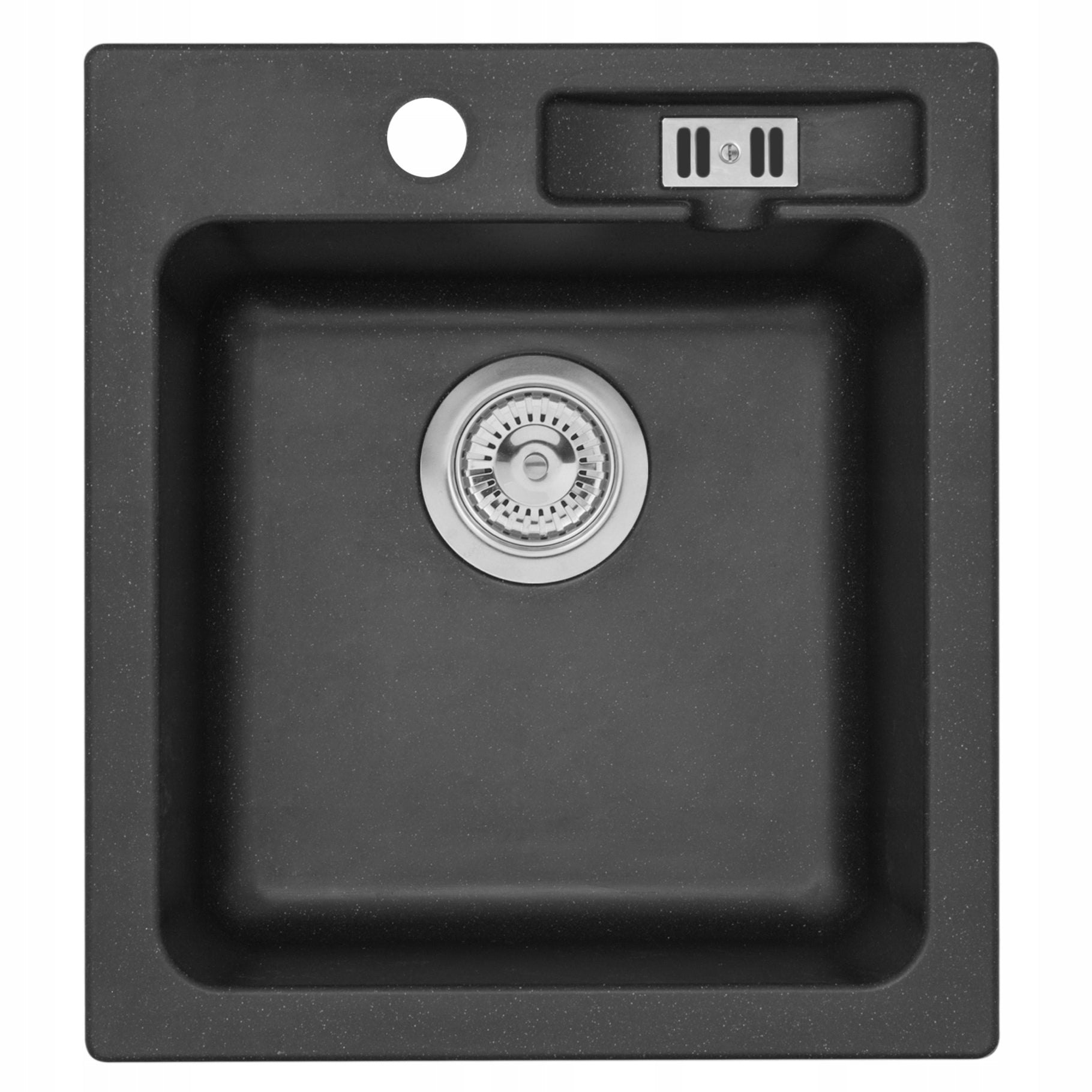 Waschbecken Malibu 20, 474 x 430 mm, schwarz, Steinmasse 