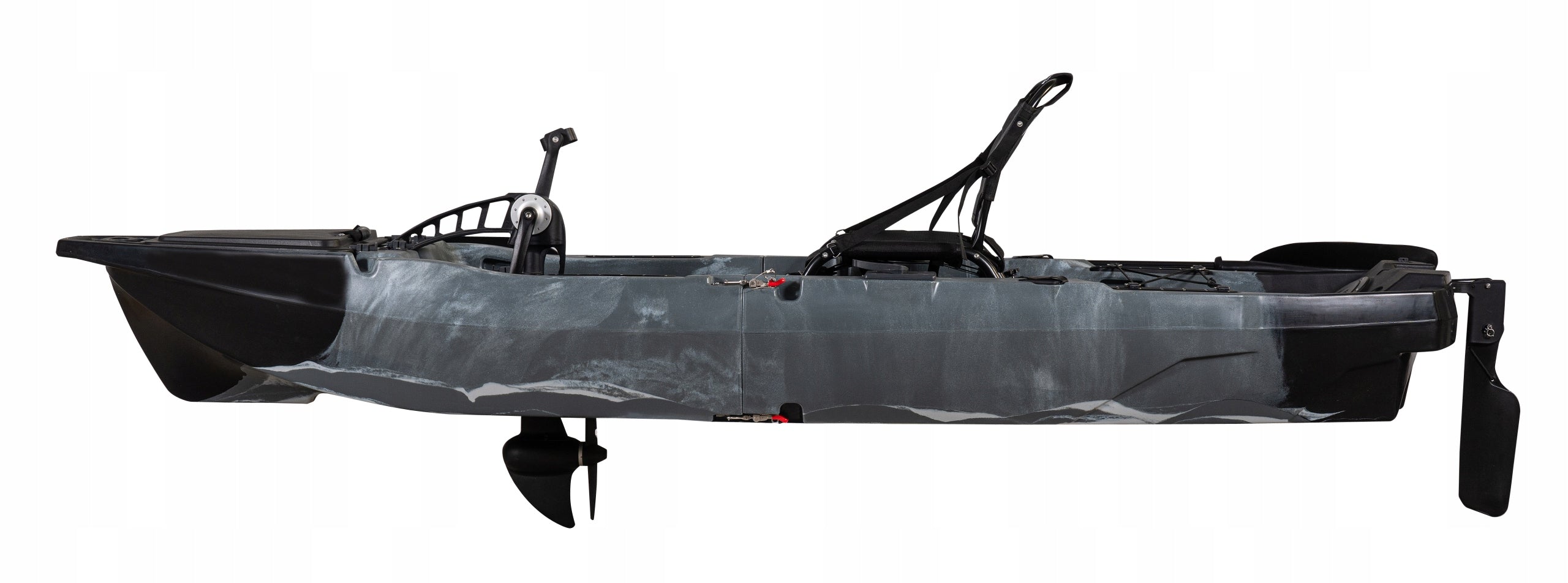 MODULAR FOOT DRIVE FISHING KAYAK 300 CM FOLDING KAYAK 2 MODULES Manufacturer code EVANDER EV-LSF-KMW-GRAY/BLACK