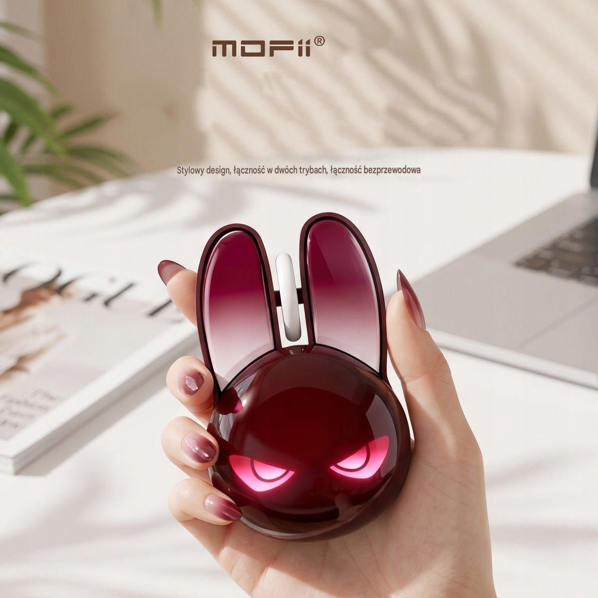MOFII M6C Rabbit Shaped Wireless Mouse, Quiet - Red Packaging status original