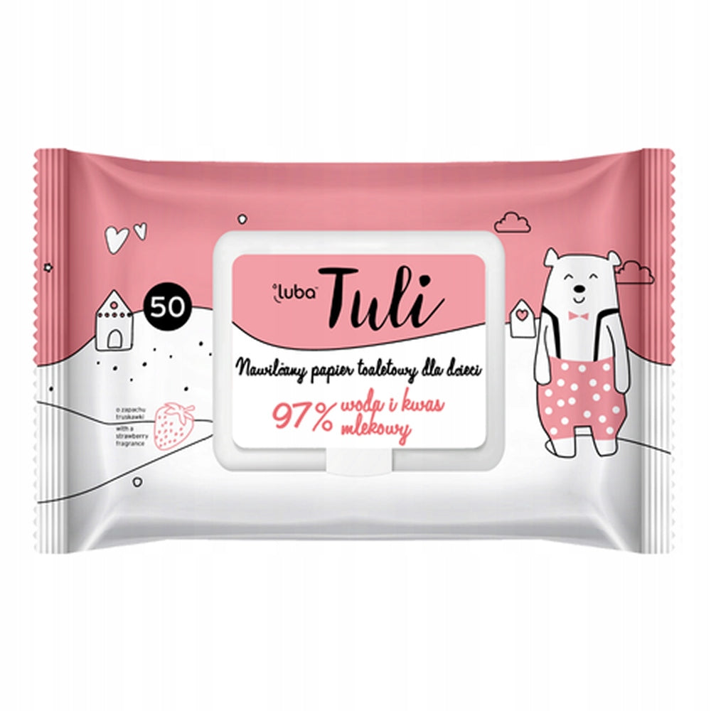MOISTENED TOILET PAPER FOR CHILDREN LUBA TULI STRAWBERRY