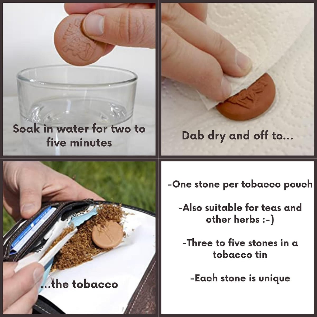 MOISTURIZING STONE TERRACOTTA 30X30X5 MM CERAMIC TOBACCO PROTECTION Manufacturer code 5908182605691