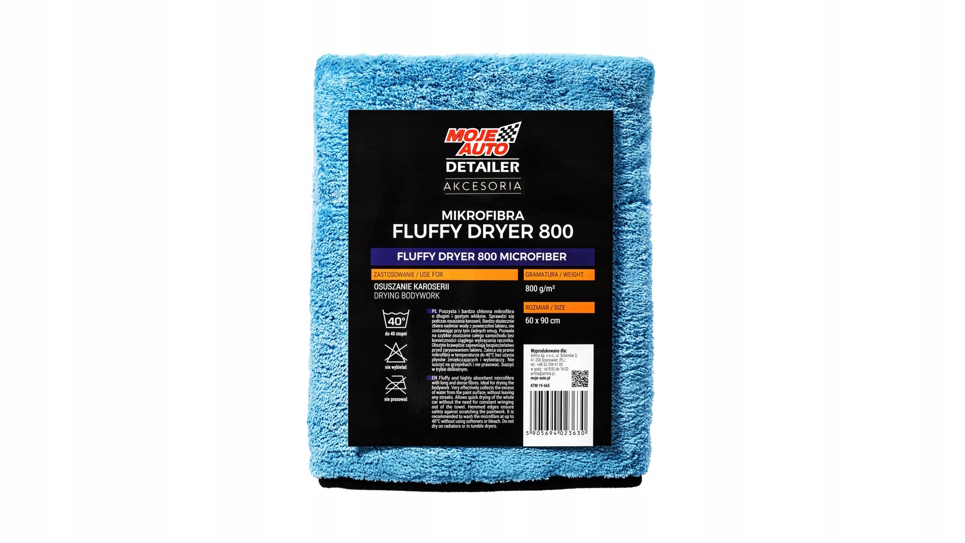 MOJE AUTO MICROFIBER FOR DRYING BODY PAINT 60x90cm 19-665 PROMO Manufacturer code 19-665
