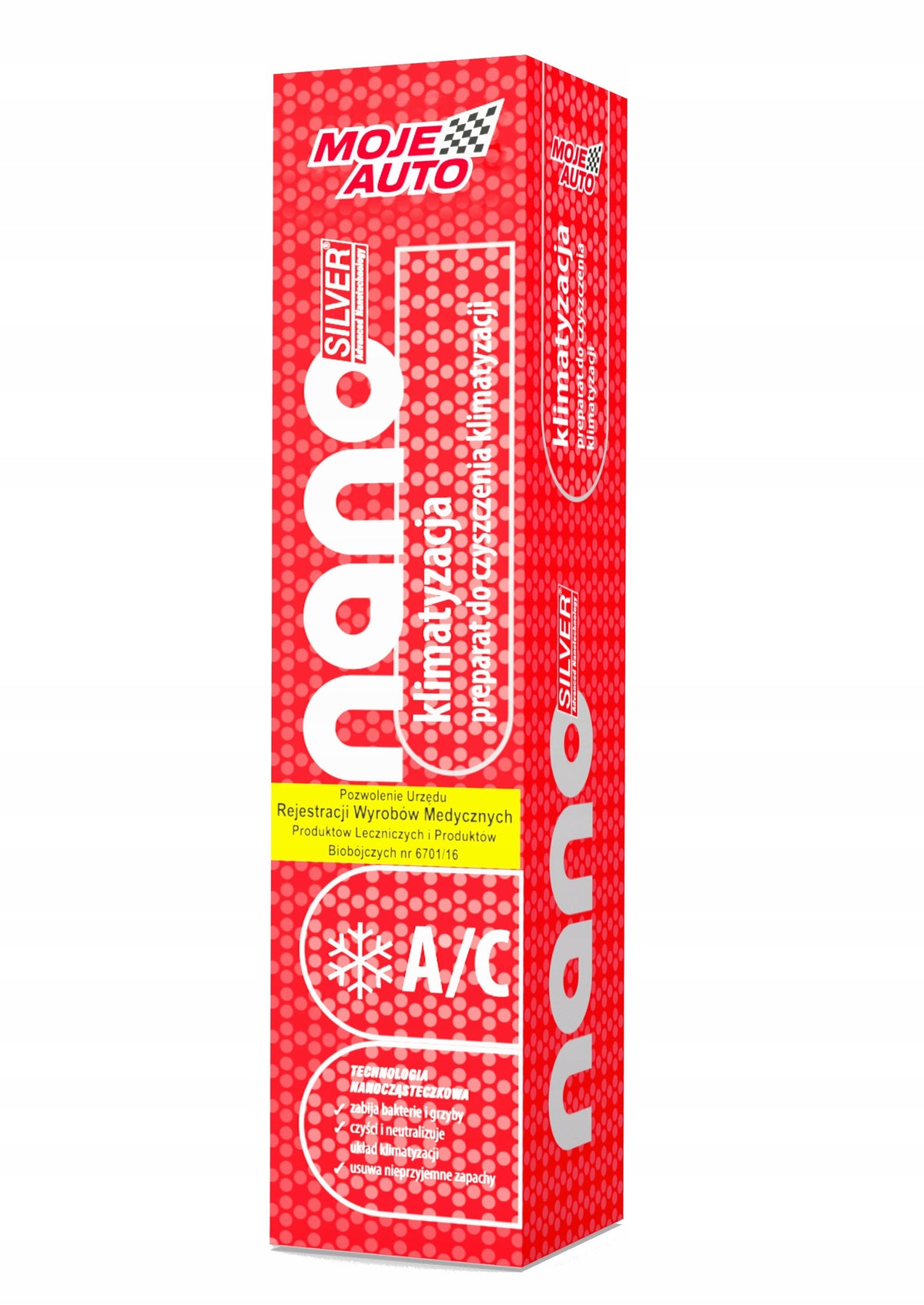 MOJE AUTO NANO SILVER A/C 200ml AIR CONDITIONING DEFUNDER