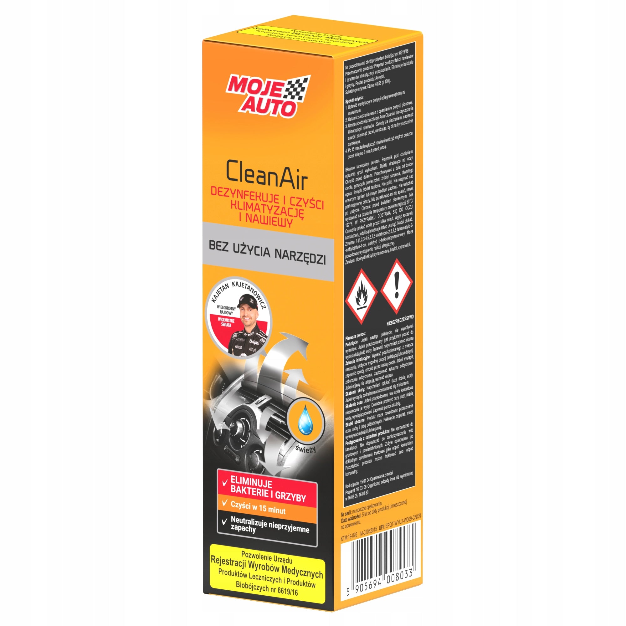 MOJE AUTO SPRAY POMEGRANATE CLEANAIR FOR AIR CONDITIONING DISINFECTION 150ml FRESH