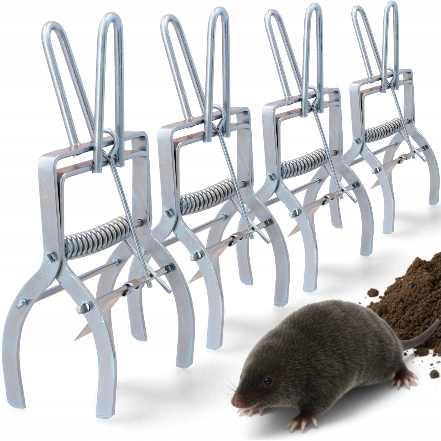 MOLE AND VOLES TRAP PAW STRONG MOLETRAP FOR SOIL 4 PIECES