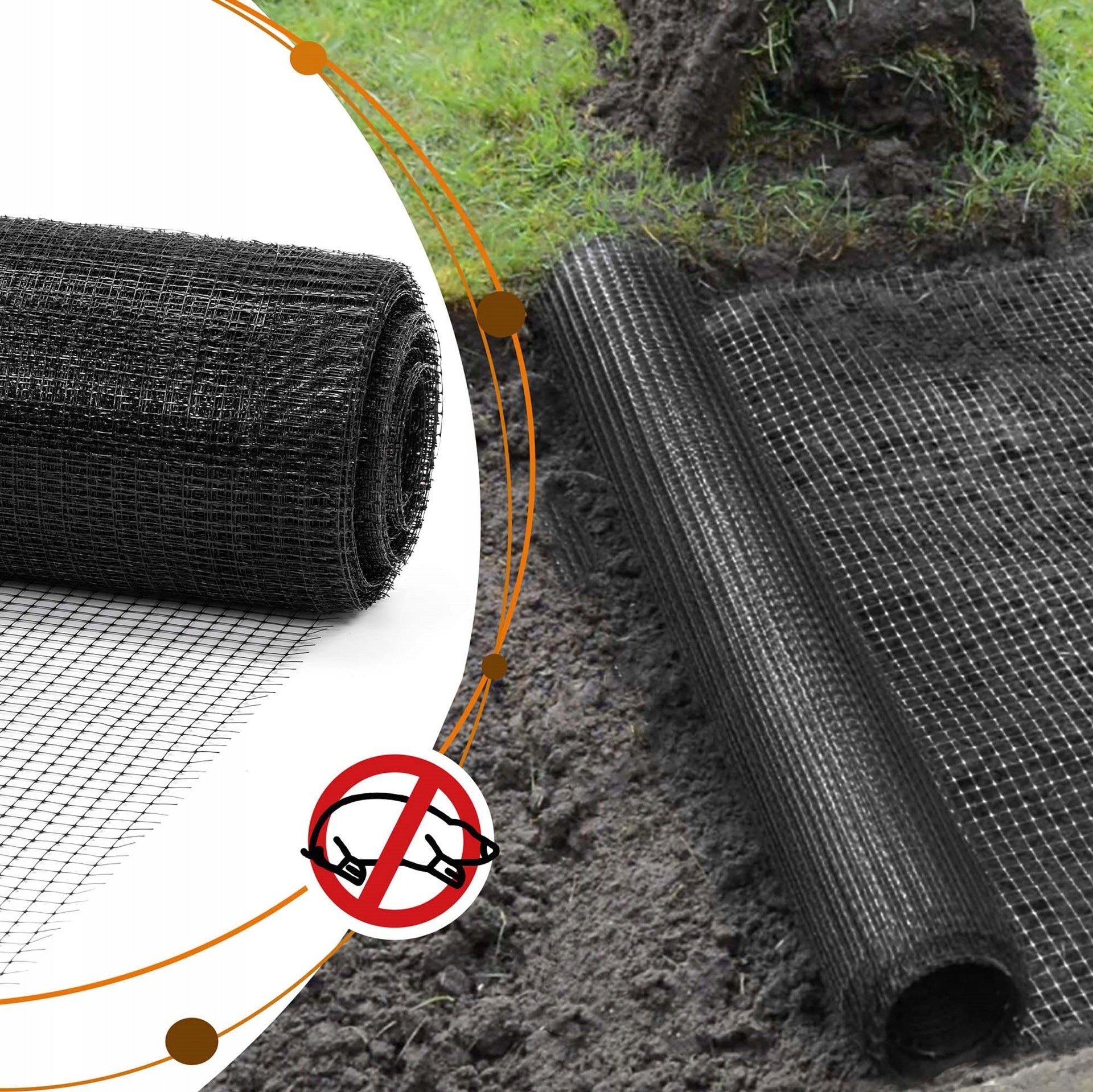 MOLE NET AGAINST MOLES STRONG PREMIUM 1x25m 30g DENSE DURABLE EAN (GTIN) 5907719450988