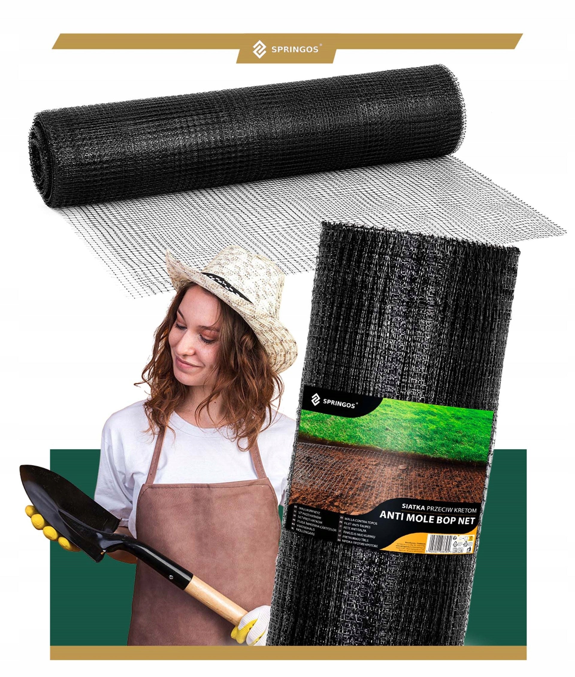 MOLE NET AGAINST MOLES STRONG PREMIUM 2x200m 30g DENSE DURABLE Brand Springos