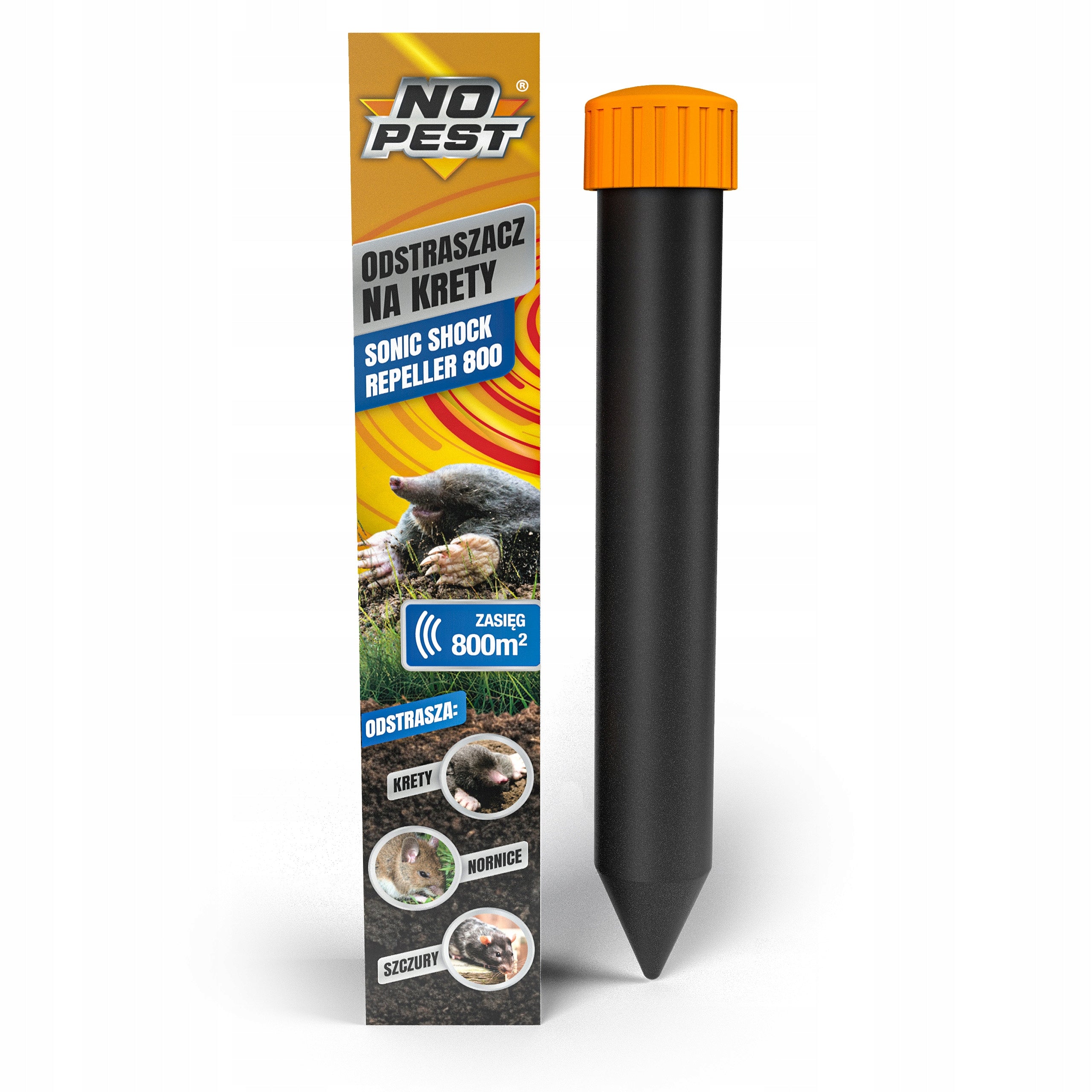 MOLE REPELLENT VOLES RATS MOLE REPELLENT VOLES UP TO 800 M2 Packaging status original