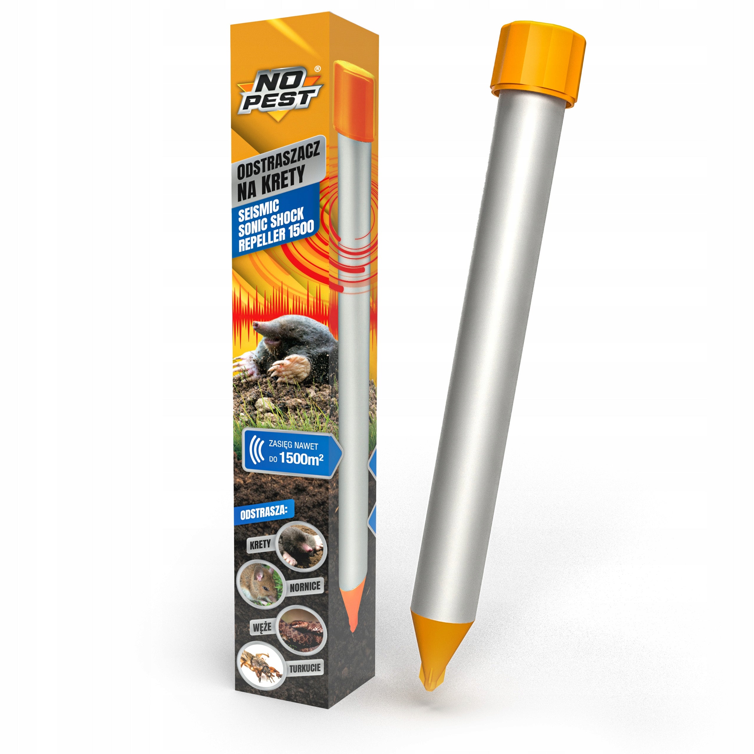 MOLE REPELLENT VOLES SNAKES TURQUOISE MOLE REPELLENT UP TO 1500 M2 Packaging status original
