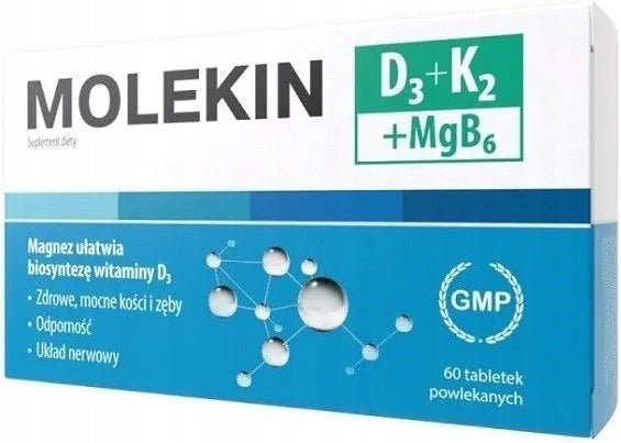 MOLEKIN D3 + K2 + MGB6 vitamin D3 K2 60 tablets