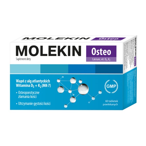MOLEKIN OSTEO 1500 calcium carbonate 60 tablets, healthy bones, Zdrovit