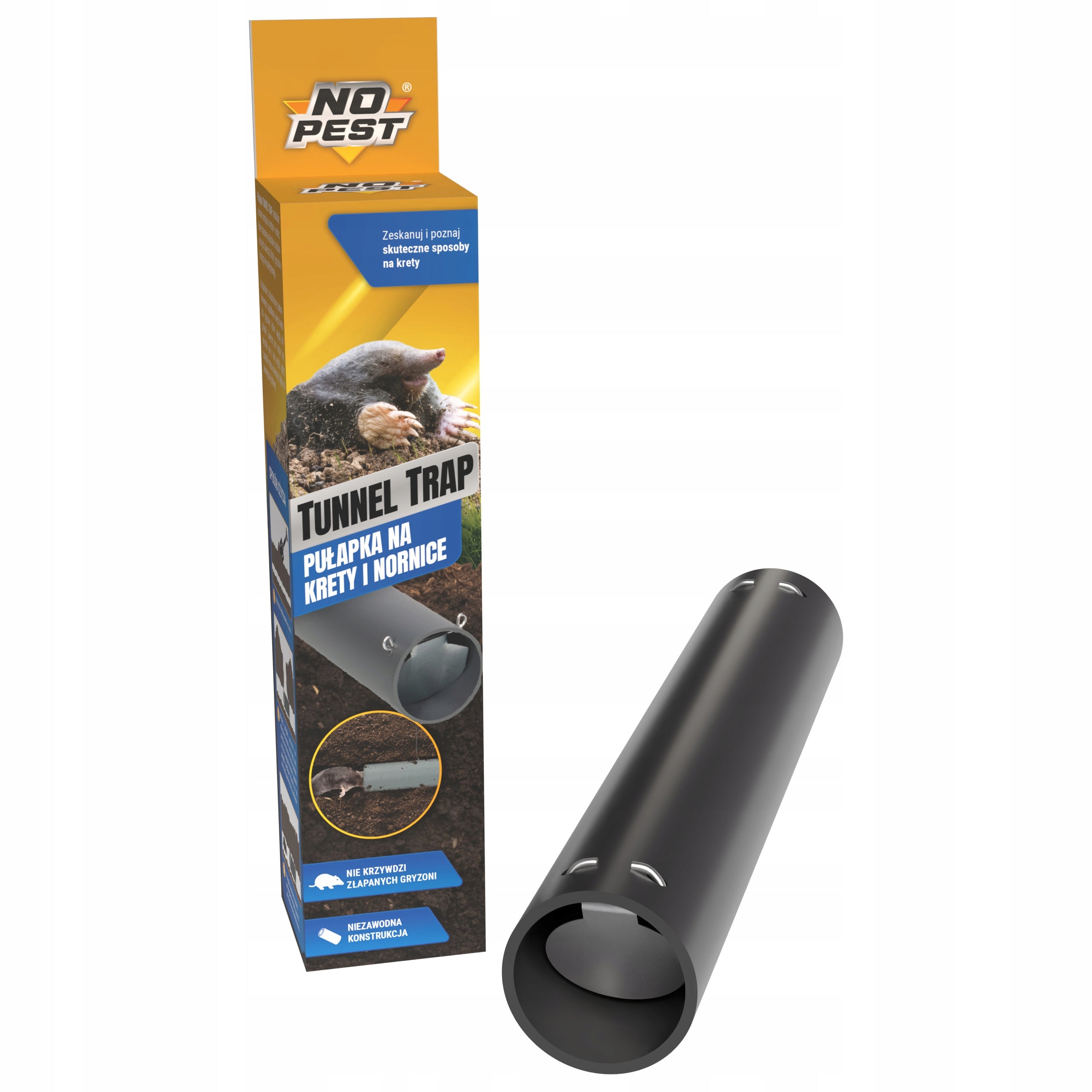 MOLETRAP LIVETRAP TUNNEL TRAP FOR MOLES VOLES RODENTS NO PEST Kind trap