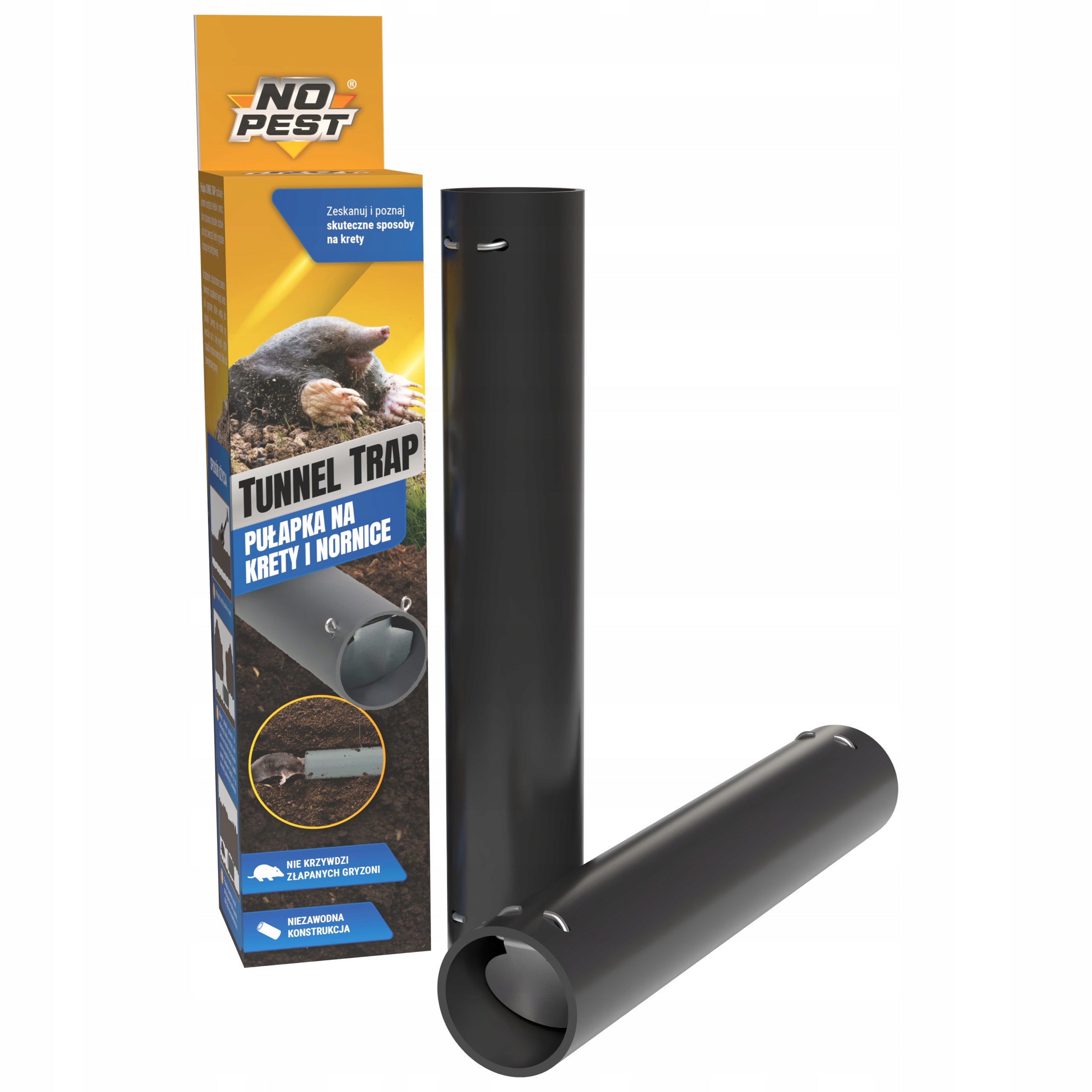 MOLETRAP LIVETRAP TUNNEL TRAP FOR MOLES VOLES RODENTS NO PEST Packaging status original