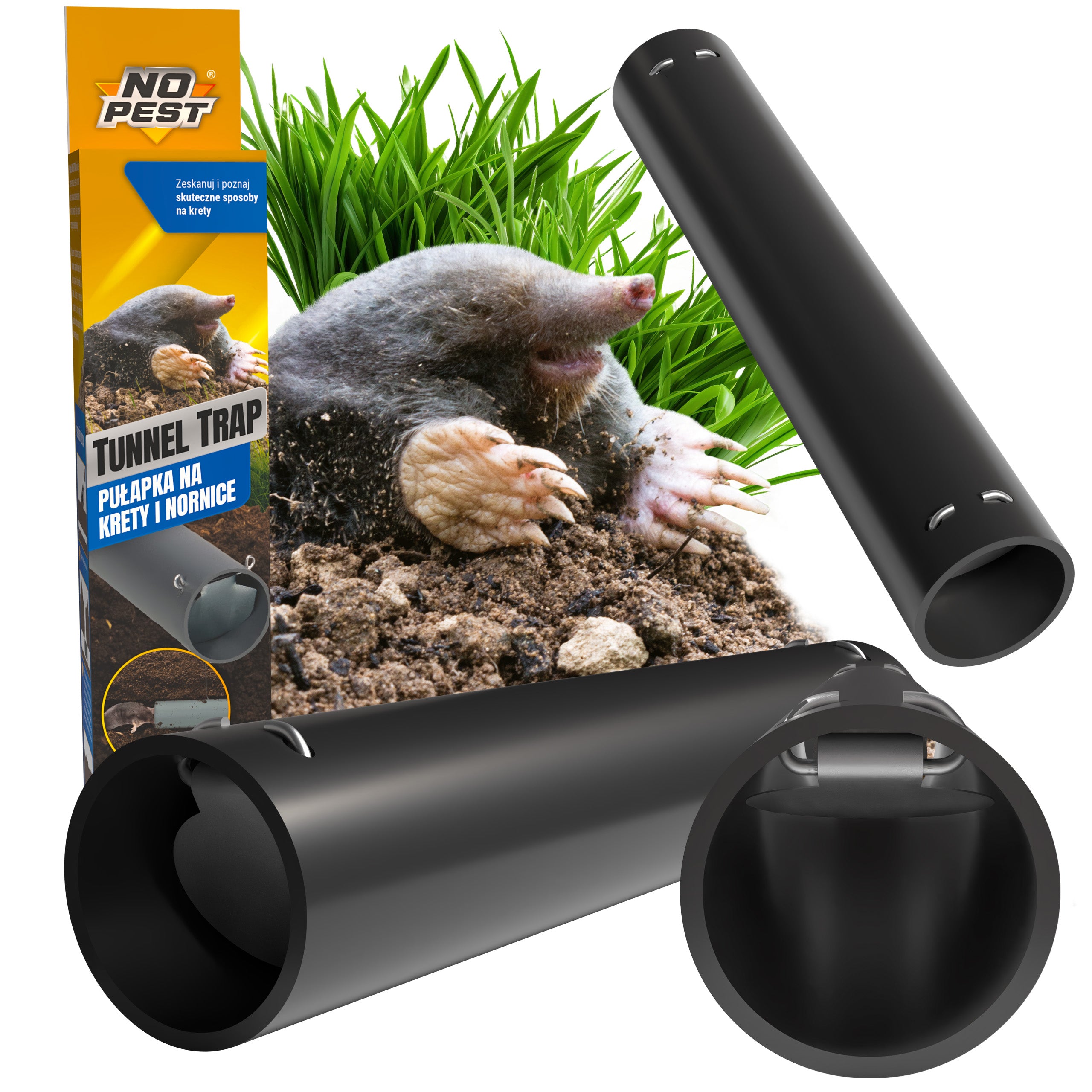 MOLETRAP LIVETRAP TUNNEL TRAP FOR MOLES VOLES RODENTS NO PEST