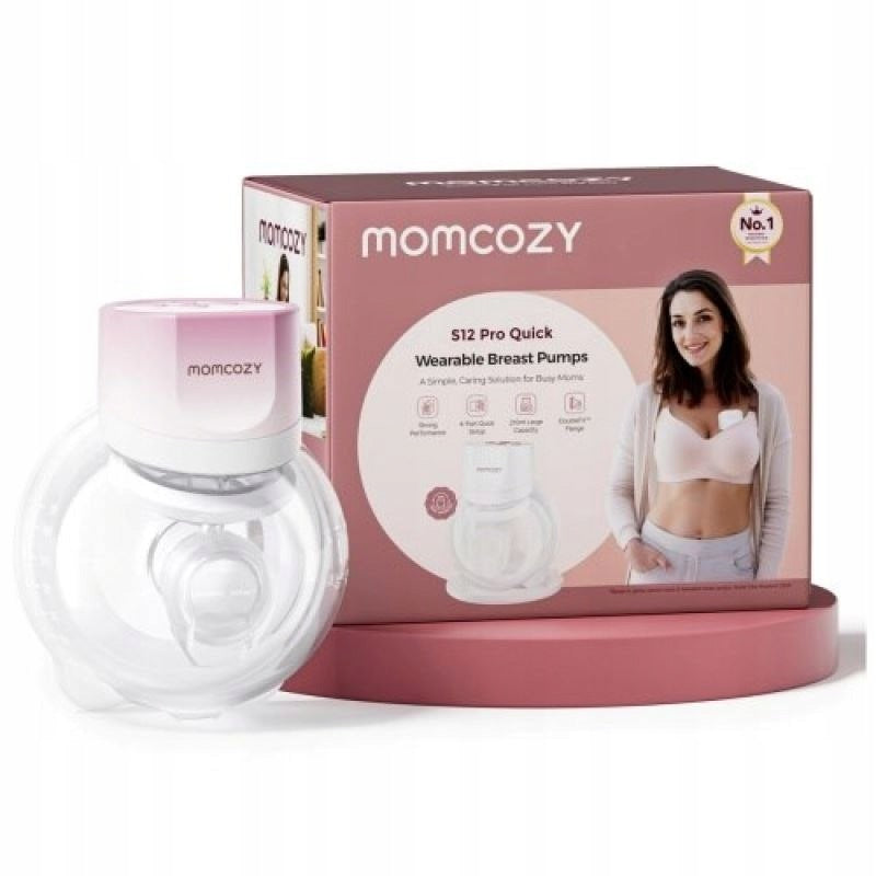 MOMCOZY S12 PRO+ worn breast pump pink - single set