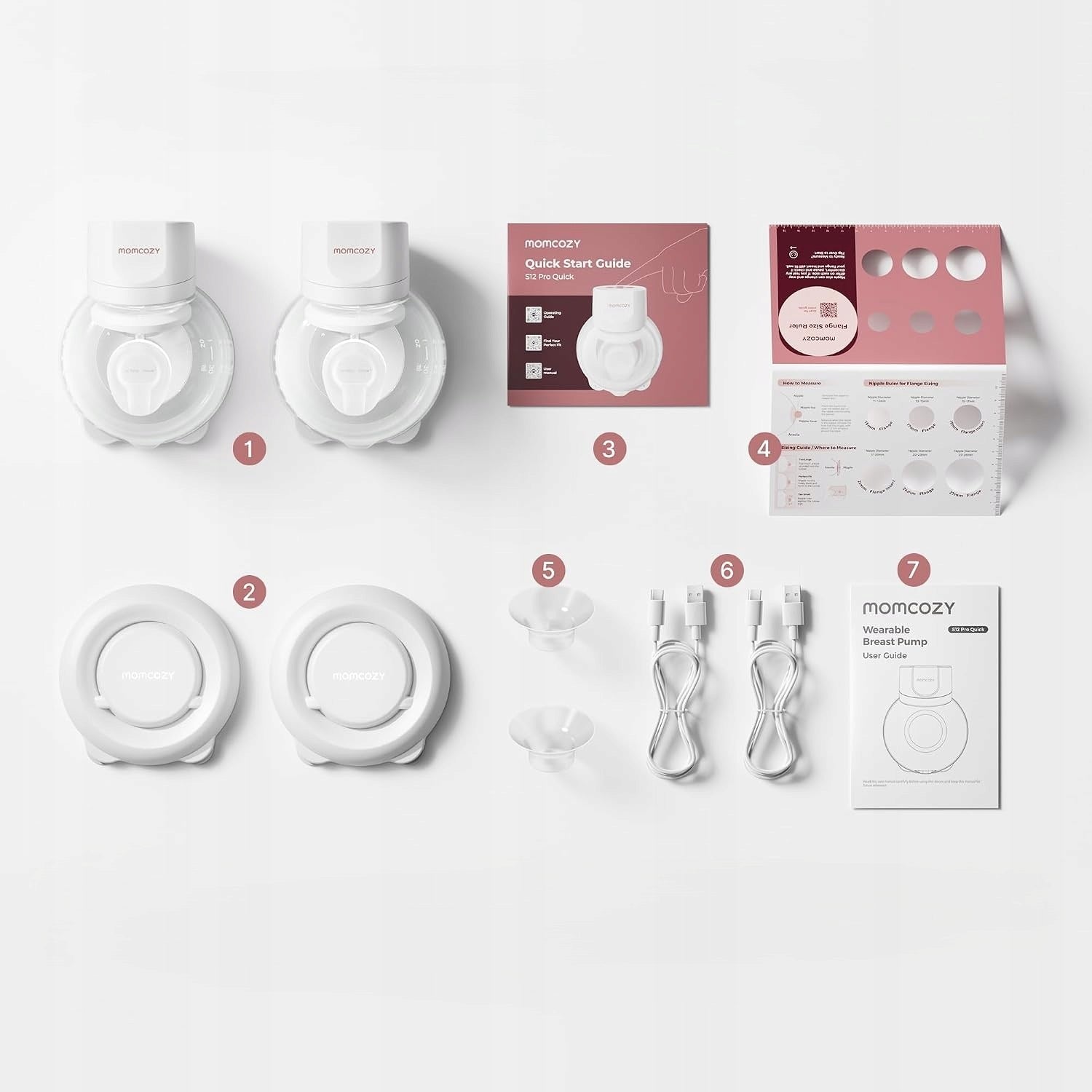 MOMCOZY S12 Pro Quick | Shell Breast Pump | Wireless, Dual Packaging status original