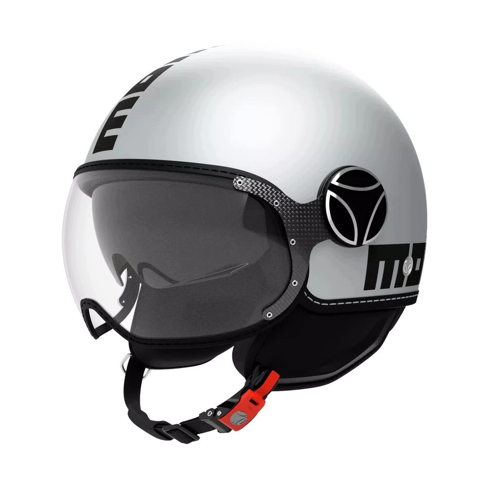 MOMO DESIGN Open Helmet FGTR EVO Mono Matt Grey/Cerulean Grey - M