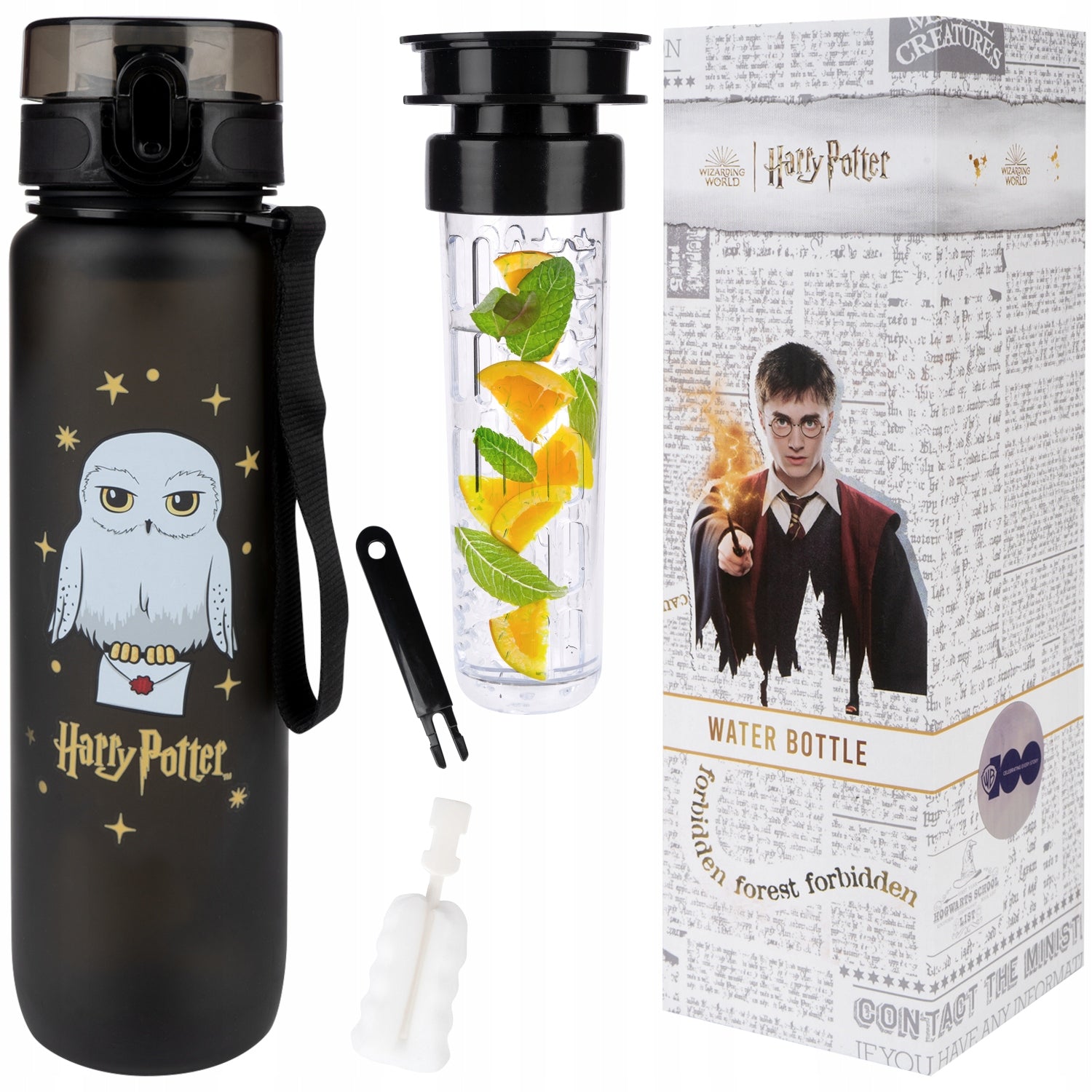 MOMO WAY water bottle Harry Potter 1L large water bottle with fruit refill