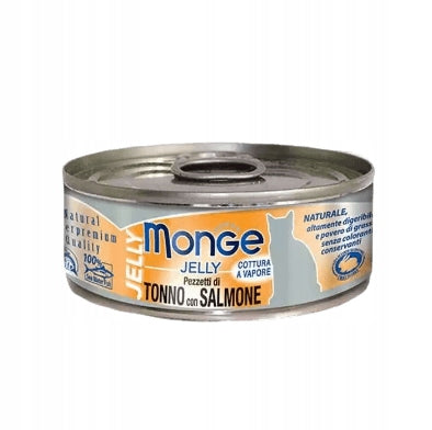 MONGE JELLY tuna with salmon wet cat food 80 g