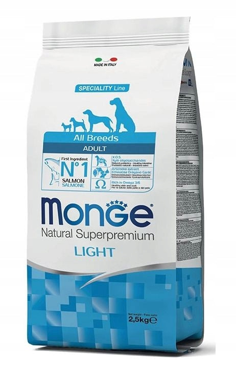 MONGE SPECIALITY LINE Light Salmon with rice 2,5kg Brand Monge