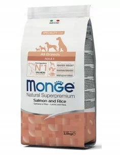 MONGE SPECIALITY LINE Salmon with rice 2,5kg