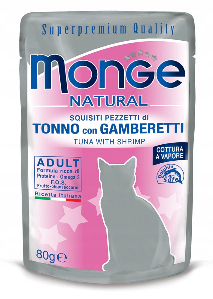 MONGE cat sachet tuna with shrimp 80 g