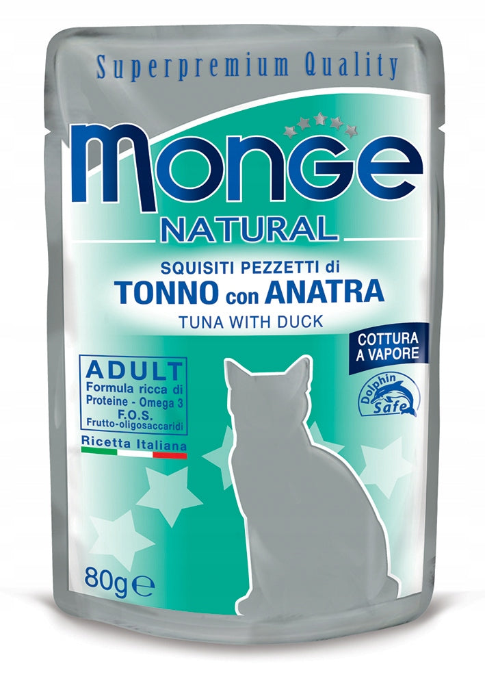 MONGE sachet cat food tuna with duck 80 g
