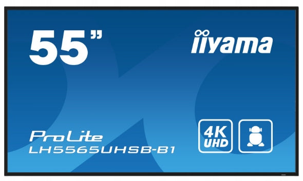 MONITOR DIGITAL SIGNAGE IIYAMA PROLITE LH5565UHSB-B1 55" 4K IPS LED 24/7 Manufacturer code LH5565UHSB-B1