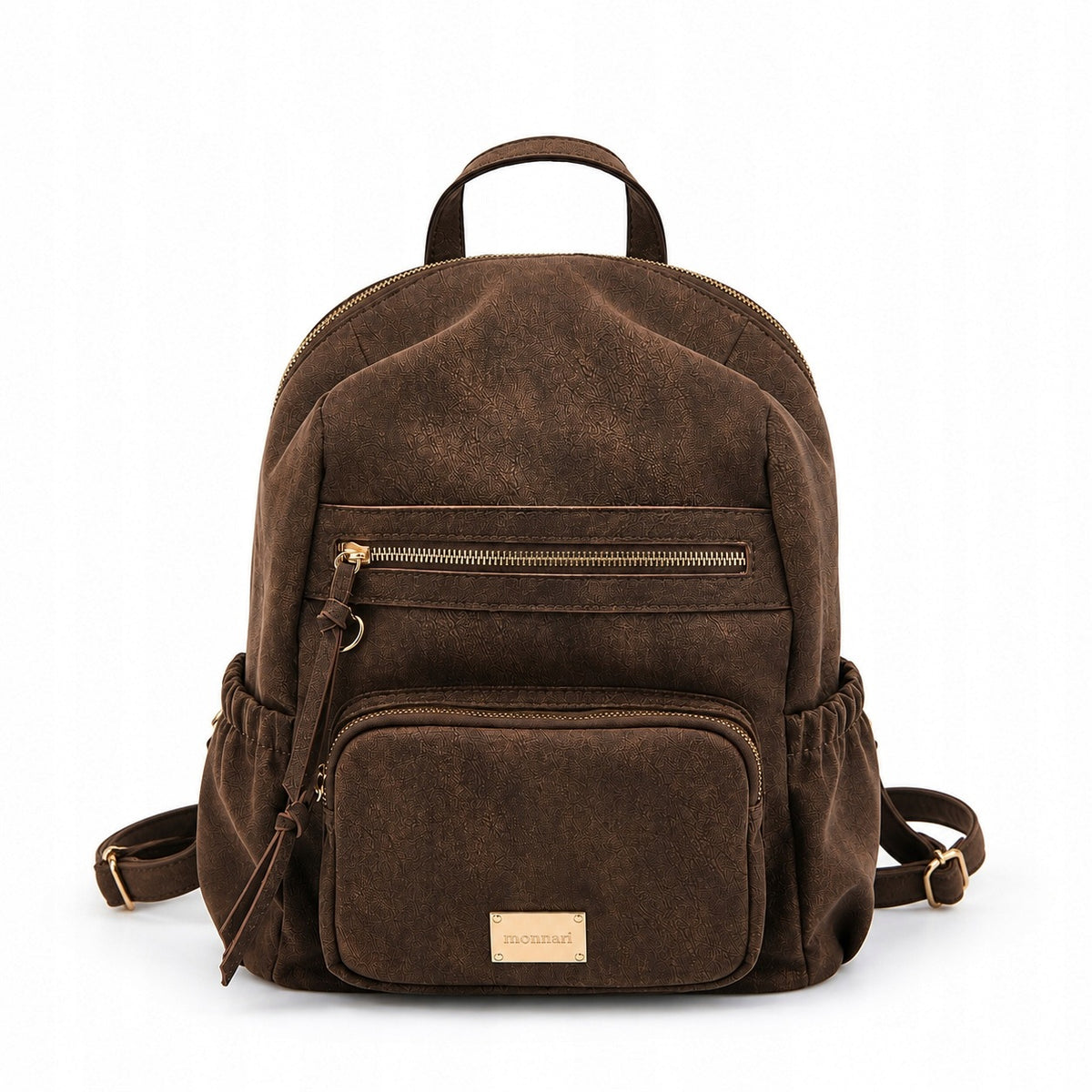 MONNARI Women's Backpack Spacious Adjustable Eco Leather BROWN BAG5400 Packaging status original