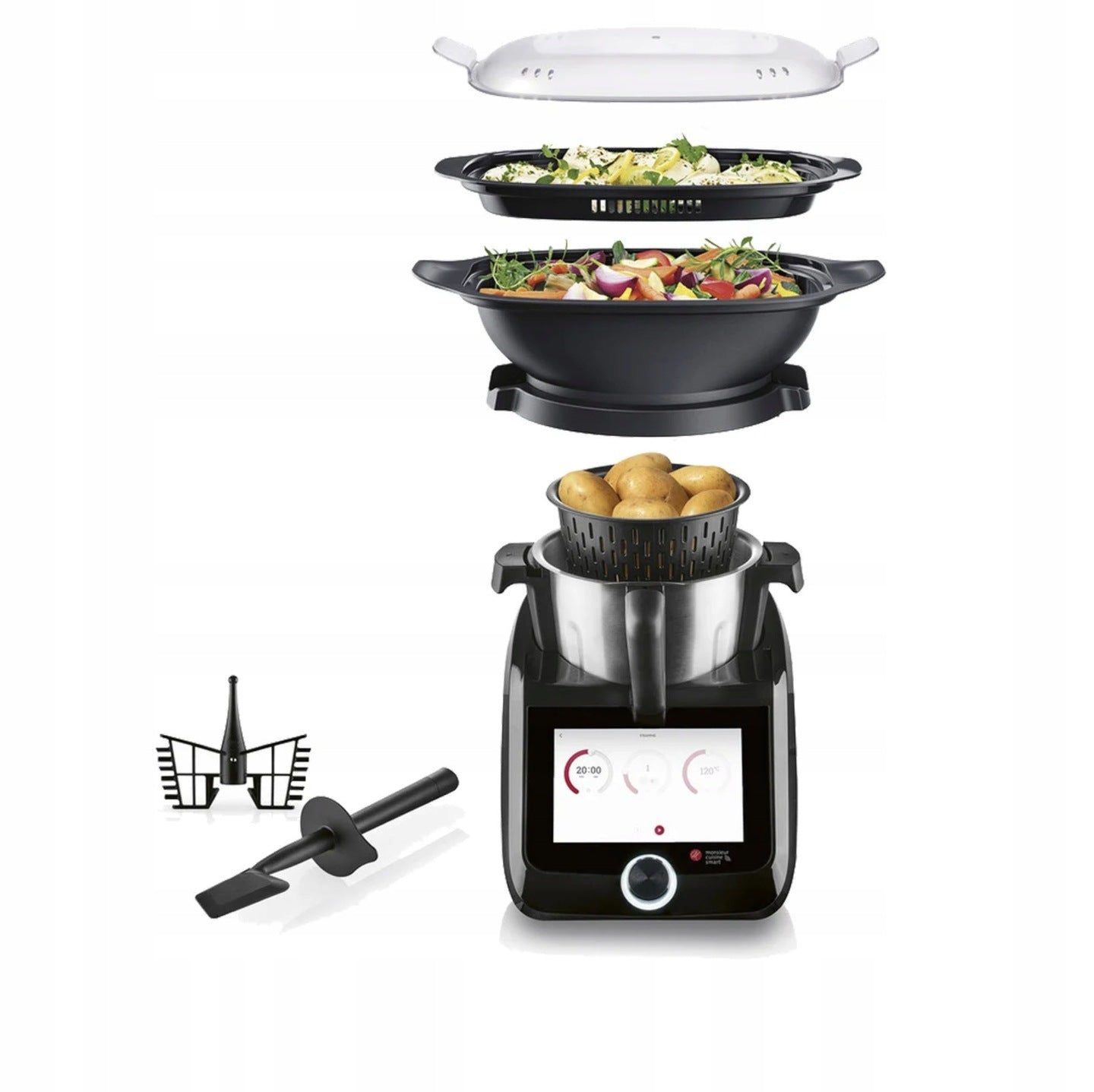 MONSIEUR CUISINE FOOD PROCESSOR LIDLOMIX BLACK SMART C1 Wi-Fi 2026 PL Power rating 1200.13 W