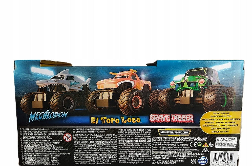 MONSTER JAM REMOTE CONTROLLED CAR GRAVE DIGGER RC 1:24 SPIN MASTER