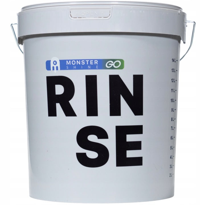 MONSTER SHINE BUCKET WITH LID FOR WASHING CAR RINSE GREY DETAILING 16L Manufacturer Monster Shine