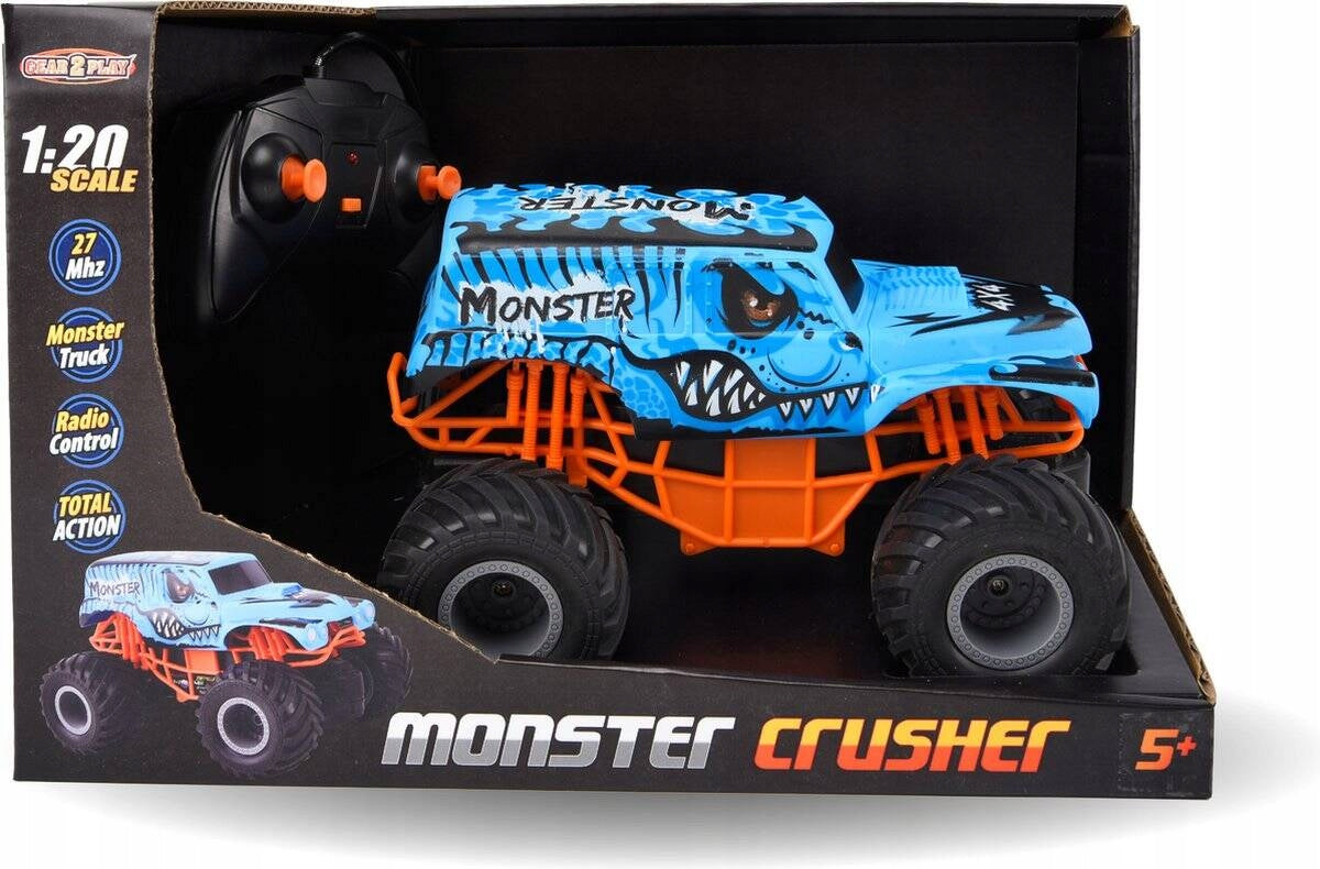 MONSTER TRUCK CRUSHER AUTO CAR REMOTE CONTROLLED OFF-ROAD RC PILOT Brand Gear 2 Play