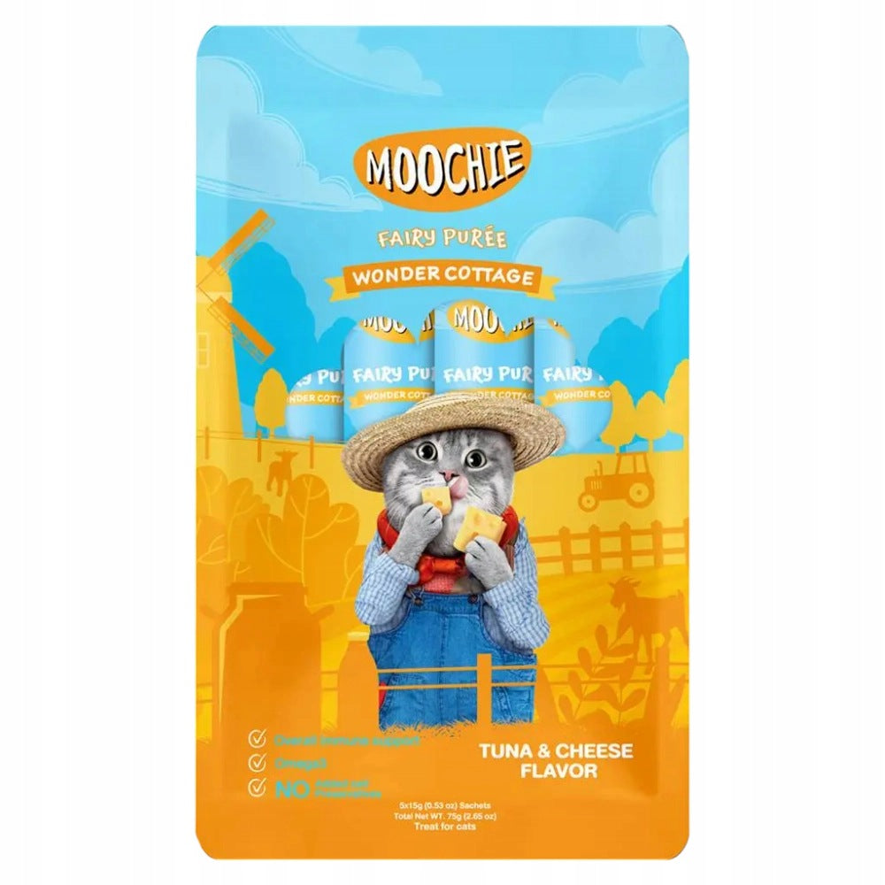 MOOCHIE Fairy Puree Tuna & Cheese 5×15g cat treat