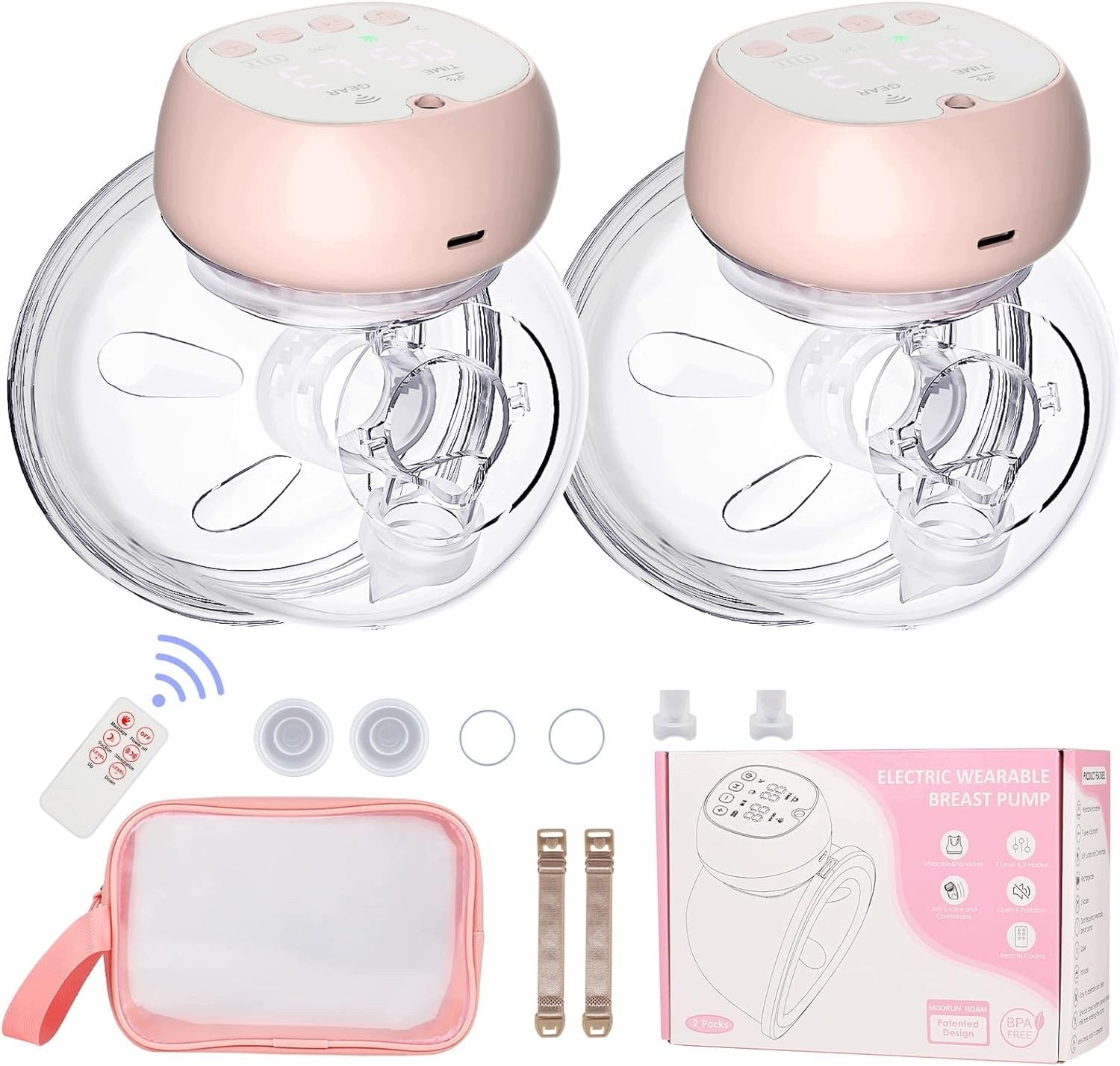 MOOKLIN ROAM Electric breast pump, double breast pump with 3 modes