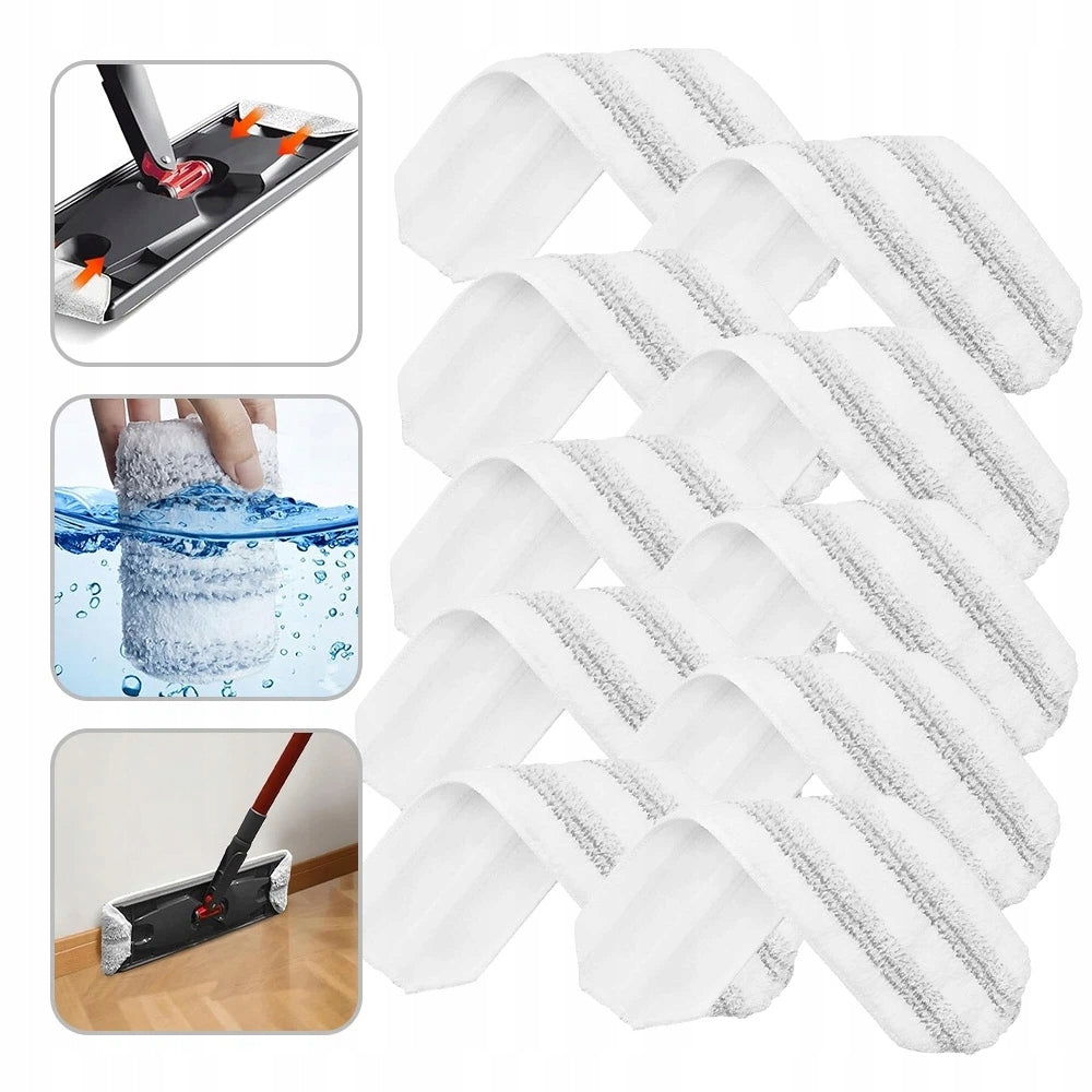 MOP CLOTHS 10 PCS DURABLE ABSORBENT MICROFIBER CLEANING KIT