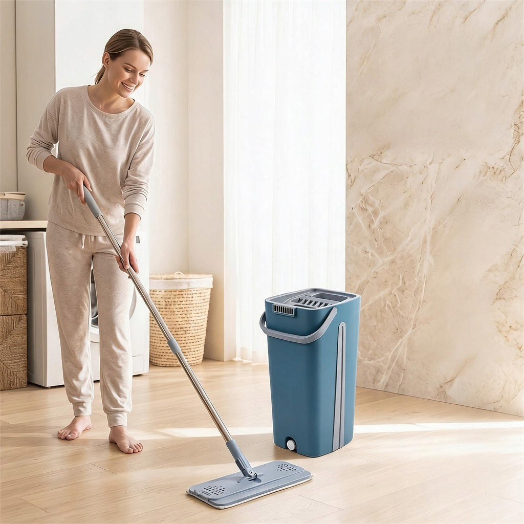 MOP FLAT SET WITH BUCKET CARTRIDGE MICROFIBER DURABLE FLOOR CLEANING HANDLE Manufacturer code 5907274340304