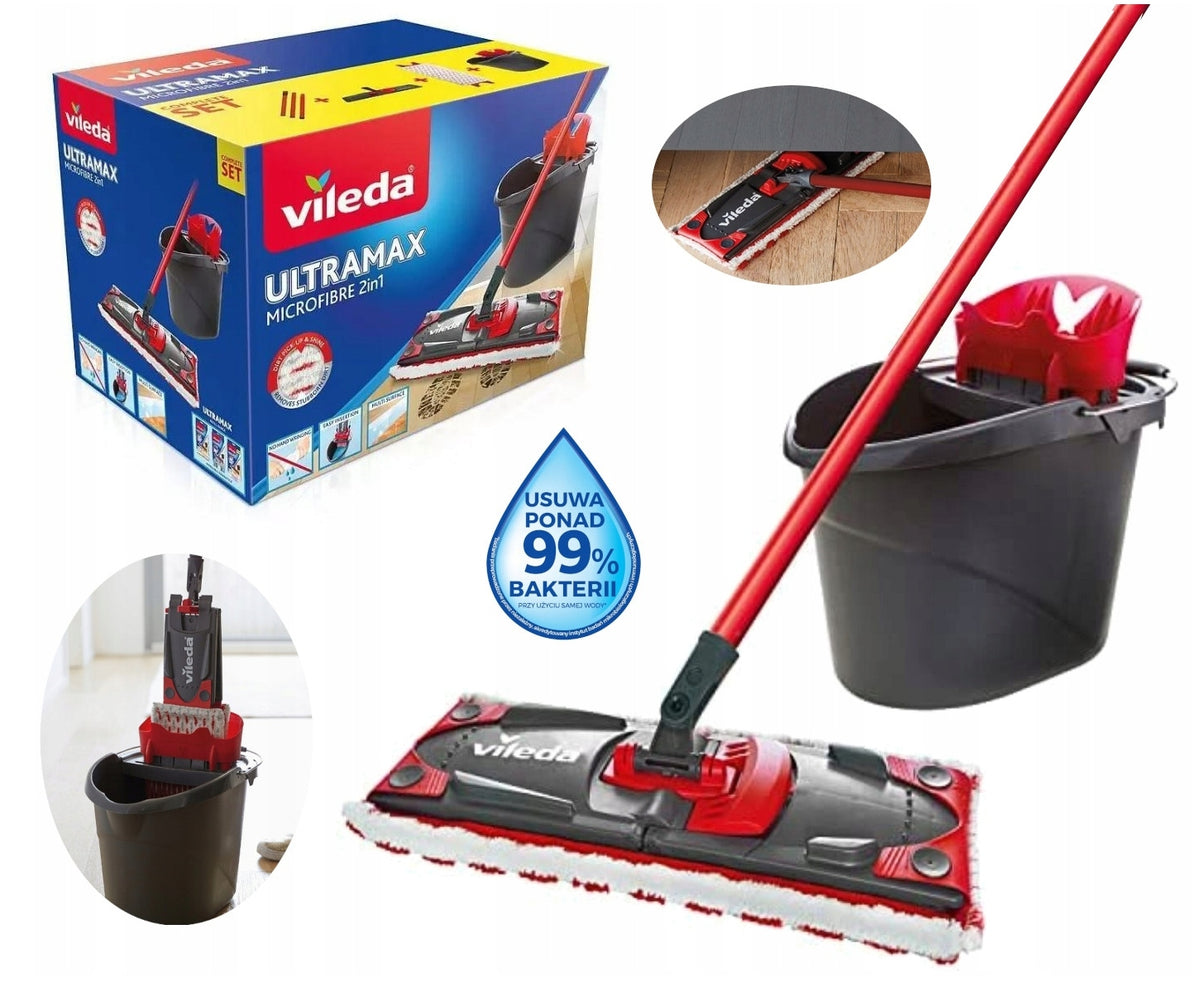 MOP FLAT Vileda ultramax BOX 2in1 BUCKET 10l mop 35 cm squeezer