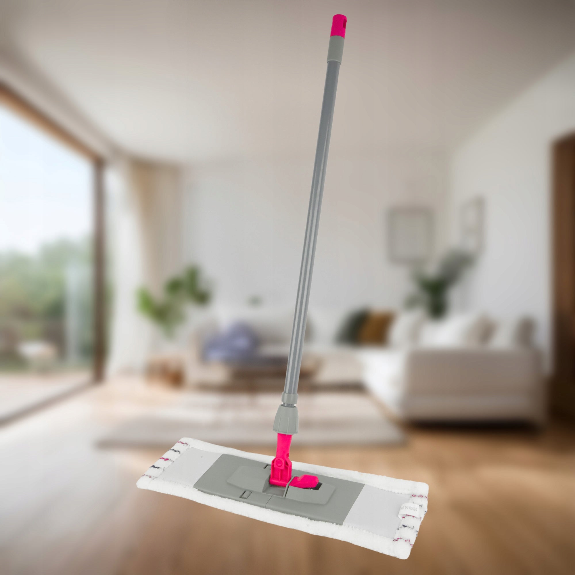 MOP GREY MICROFIBER TELESCOPIC POLE FOR FLOOR CLEANING ULTRA ABSORBENT WITHOUT STREAKS EAN (GTIN) 5905155030283