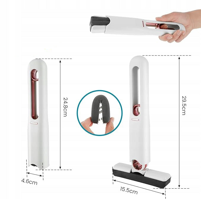 MOP MINI SMALL FLAT WITH WINDOW CLEANER BRUSH FOR WASHING Brand Korbi