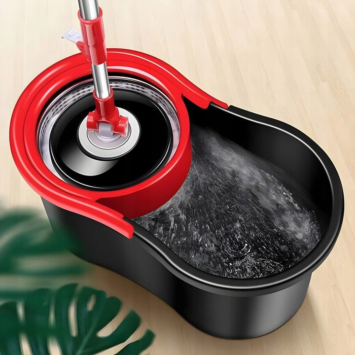 MOP Rotary SPIN TURBO 360 OVERLAYS 3in1 Microfiber BUCKET SET Color black