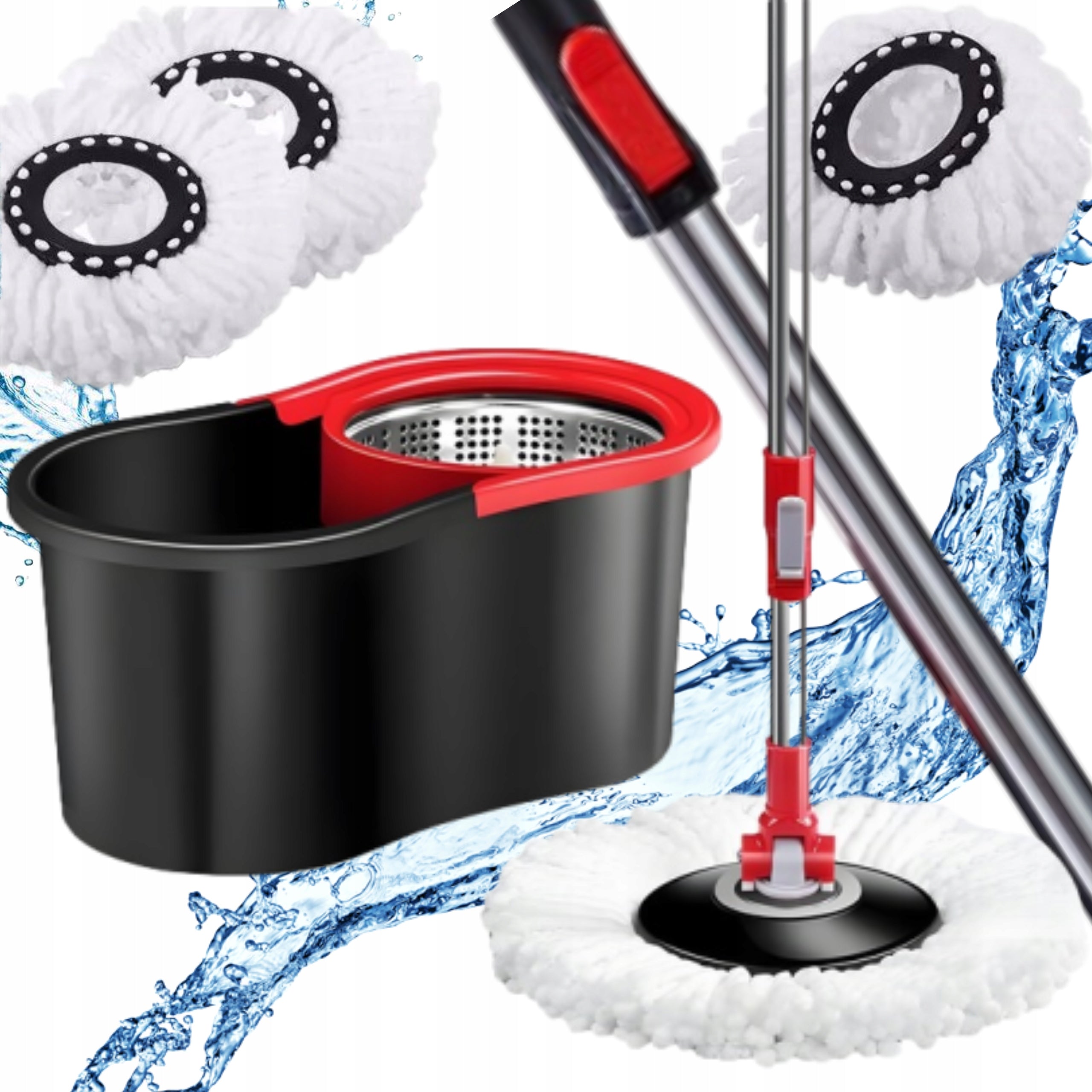 MOP Rotary SPIN TURBO 360 OVERLAYS 3in1 Microfiber BUCKET SET
