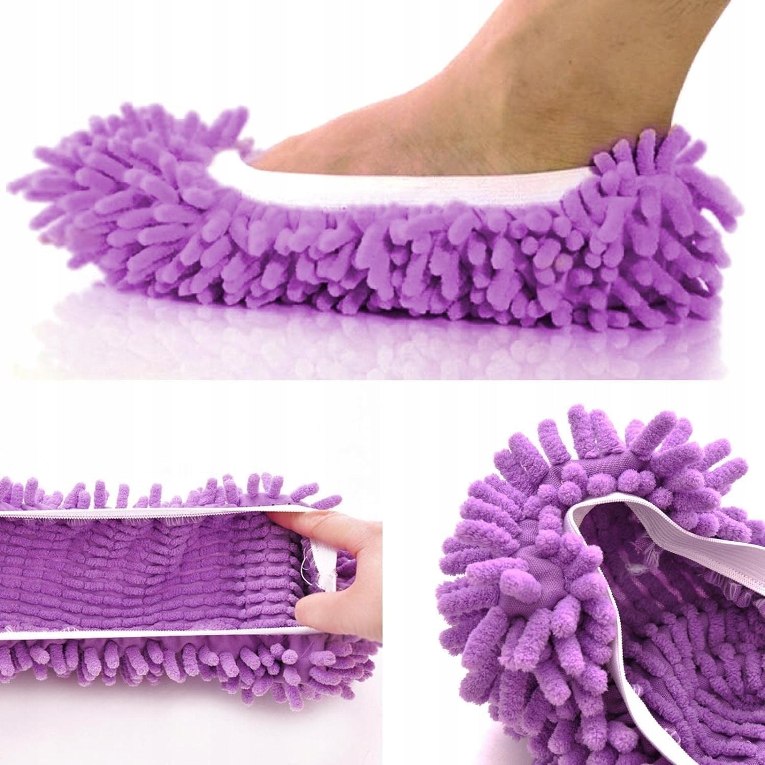 MOP SHOES 3 PAIRS MICROFIBER FLOOR CLEANING SLIPPERS Manufacturer code BUTY DO MOPA KAPCIE CZYSZCZĄCE PODŁOGI M